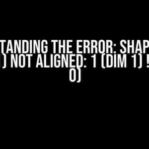 Understanding the Error: Shapes (4,1) and (2,1) not aligned: 1 (dim 1) != 2 (dim 0)